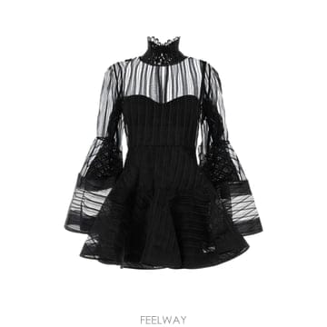 Zimmermann [X45]���Ӹ� 0250DF261 BLK ���� ���ǽ� �� �̵� �̴� �巹�� Black organdy Vali[X45]���Ӹ� 0250DF261 BLK ���� ���ǽ� �� �̵� �̴� ��