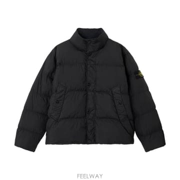 스톤 아일랜드 크링클랩스 패딩 블랙