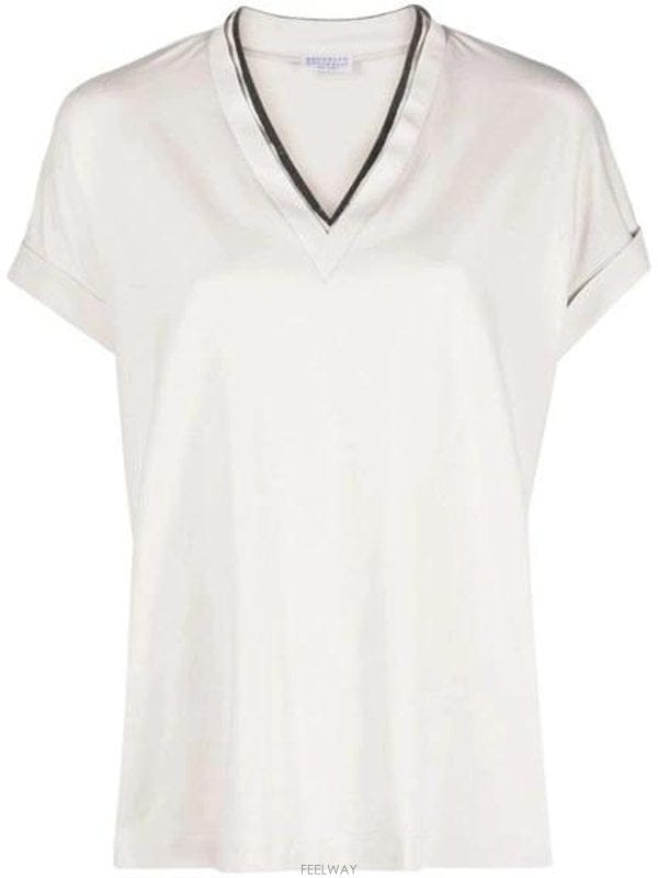 Brunello Cucinelli ���ڷ� ��ġ�ڸ� Ƽ���� WITH PRECIOUS ����� M0T18 B0172037460���ڷ� ��ġ�ڸ� Ƽ���� WITH PRECIOUS ����� M0T18 B0