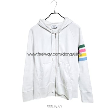 톰브라운 레인보우 4바 후드집업