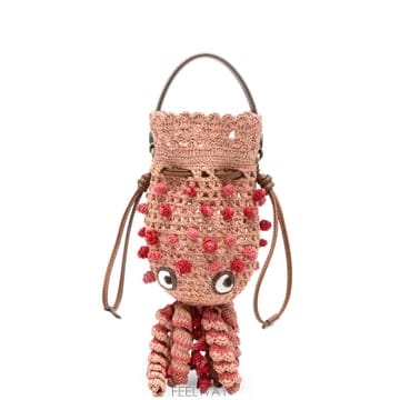 안야힌드마치 Squid raffia bucket bag 12155733475592 TP724751590