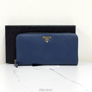 프라다 사피아노 지퍼장지갑 핑크