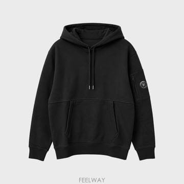 [시피컴퍼니] 렌즈와펜 디아고날 레이즈 후리스 후드티셔츠 블랙 남성 티셔츠 RCCMSS714M 005086W