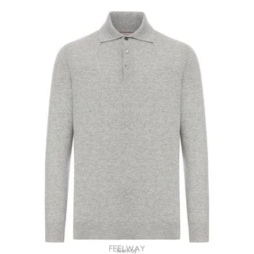 26 FW 브루넬로 쿠치넬리 롱슬리브 니트 폴로셔츠 CY162 M2200295