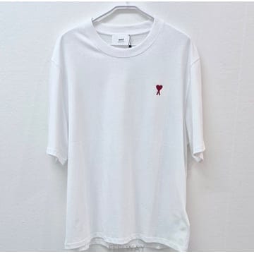 아미 하트자수 오버핏 티셔츠 반팔 XL