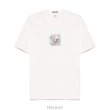 씨피컴퍼니 로고 프린트 남성 반팔 티셔츠 18CLTS047A 006370W 103