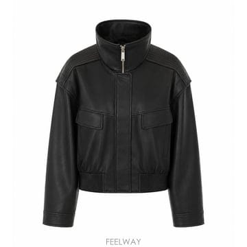 26 F/W 셀프 포트레이트 페이크 레더 봄버 자켓 120J/BLAC B0012269588