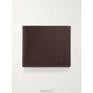 브루넬로 쿠치넬리 로고 레더 빌폴드 지갑 MWVEBU006 B0082270206
