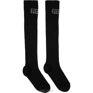 메종마르지엘라 블랙 코튼 니삭스 S62TL0054 M13244 TP876541918