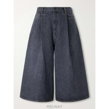 26 FW 캐피탈 블랙 와이드 레그 데님 쇼츠 TP580789886