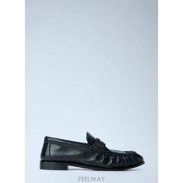 26 FW 생로랑 여성 매트 가죽 소재의 Le Loafer Supple sla0263040blk