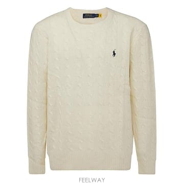 [S27]폴로  710876762010 남성 니트 가디건 브이넥니트 풀오버니트 스웨터 로고 WHITE WOO