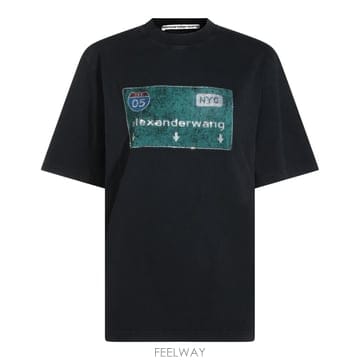 알렉산더 왕 쇼츠 슬리브 티셔츠