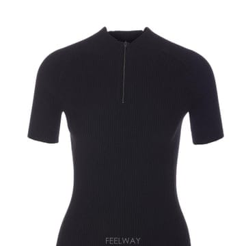 26 S/S 알렉산더 왕 로고 하프 지퍼 드레스 4KC1266045/ B0011836801