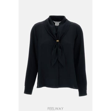 막스마라 스카프 실크 셔츠