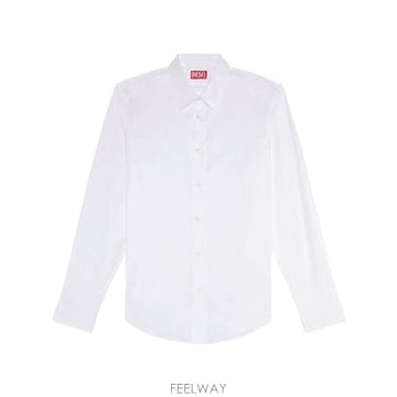 디젤 로고 자수 셔츠