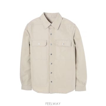 Rick Owens �������� �ڵ�� ��ư �ƿ��� ���� SAND OUTERSHIRT RU01F2729 CDU 138�������� �ڵ�� ��ư �ƿ��� ���� SAND OUTERSHIRT RU01F