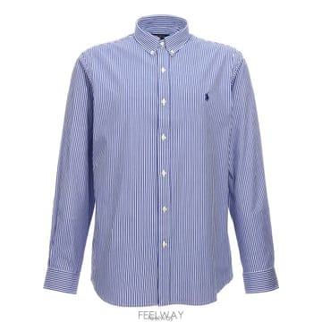 26 FW 폴로 랄프로렌 로고 엠브로이디드 핀스트라이프 셔츠 008 710928254