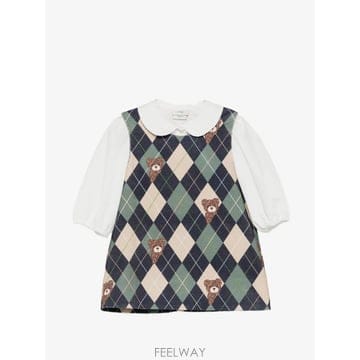 펜디 ARGYLEPATTERN BEARMOTIF 셔츠 & 드레스 셋 B0302274894