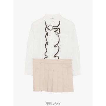 펜디 RUFFLEDTRIM PLEATEDSKIRT 드레스 (KIDS B0302274911