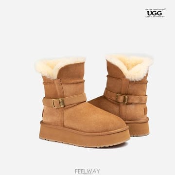 호주어그 오즈웨어 26FW 클래식 플랫폼 버클 미니 4cm 양털부츠 어그부츠 OB890
