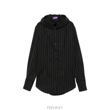 장폴 고띠에 핀스트라이프 패턴 후드 셔츠