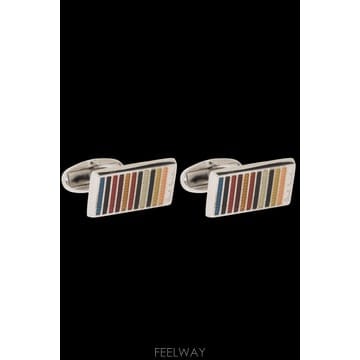 Paul Smith �����̽� Polished metal  ��Ƽ �÷� stripe details  Bullet back closu�����̽� Polished metal  ��Ƽ �÷� stripe details  Bul