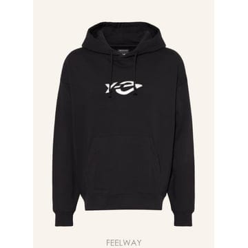 요지 야마모토 Y-3 리퀴드 로고 후드티