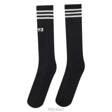 26FW Y 3 Knee high 양말 with stripes KD0204BLACK TP580534211