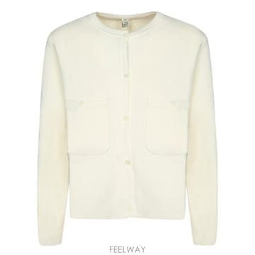 26FW Toteme Compact fabric  Straight 컷  Round 넥라인  Front poc