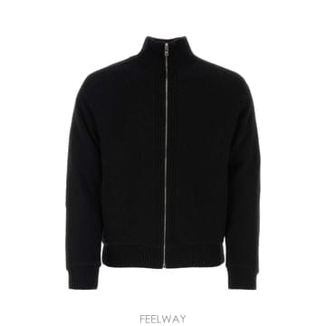 24SS 프라다 블랙 울 블렌드 가디건 UMG251S23213GHF0002 TP578397383