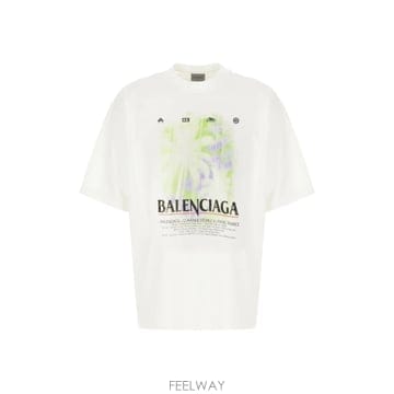 발렌시아가 더 WINDOW 티셔츠 화이트