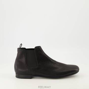 프라다 첼시 부츠 레더 블랙