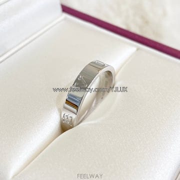 [미사용] 불가리 53 비제로원 에센셜링 화이트골드 반지 Y14183
