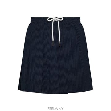 당일배송 톰브라운 시어서커 드로스트링 플리츠 미니 스커트
