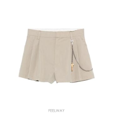 알렉산더 왕 체인 디테일 플리츠 반바지