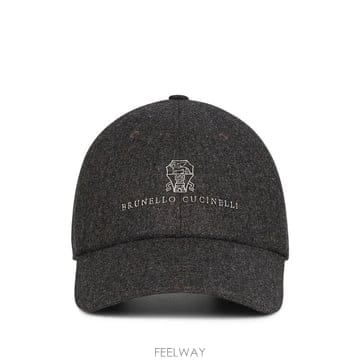 당일배송 브루넬로 쿠치넬리 크레스트 자수 커브 챙 캡 모자