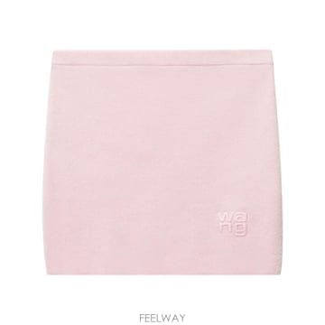 알렉산더왕 로고 엠보스드 미니 스커트