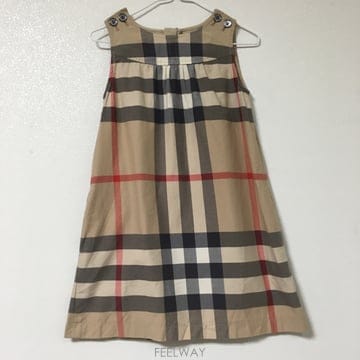 버버리 키즈 정품 체크 원피스 6Y