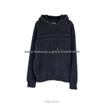 디올 오블리크 테리 코튼 후드 티셔츠 네이비 013J605C0607 (XL)