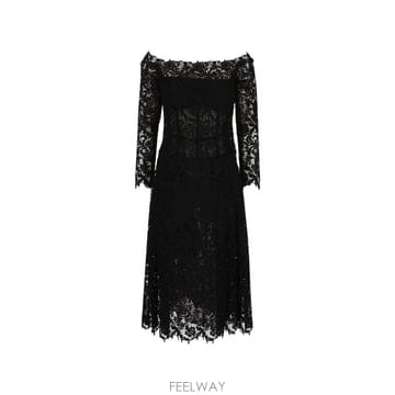 펜디 마크라메 레이스 미디 드레스 FDD662B1U2F0QA1 B0712276129