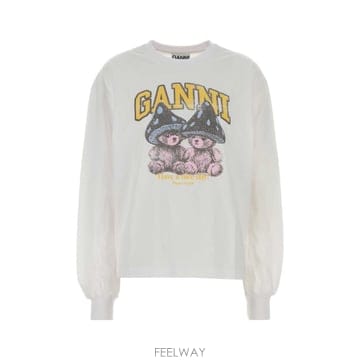 가니 베이직 코튼 저지 LONGSLEEVE 테디 MUSHROOM A B0442268844