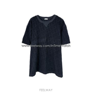 디올 오블리크 테리 코튼 반팔 티셔츠 네이비 113J692A0614 (XL)