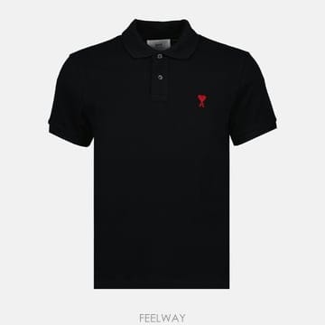 [A7] 아미 BFUPL001760 폴로 티셔츠 탑 남성 BFUPL001.760 001 black