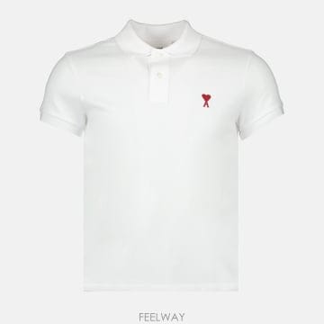 [A7] 아미 BFUPL001760 폴로 티셔츠 탑 남성 BFUPL001.760 100 white