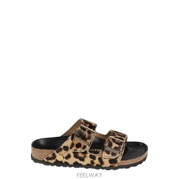 버켄스탁 애리조나 퍼 플랫 샌들 1032839 LEOPARDNATURAL TP979692445