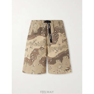 26 FW 카피탈 베이지 헤링본 카모플라주 코튼 이지 스트레이트 숏츠 TP580255036