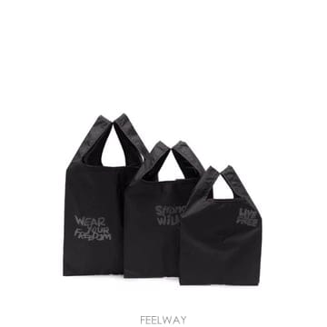 꼼데가르송 슬로건 프린트 토트 백