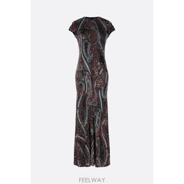 [E32]에트로 WRHA078199JJD1AS9830 여성 롱드레스 원피스 ETRO devore velvet