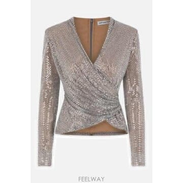[E32]셀프포트레이트 AW26154TGR 의류 탱크탑 탑 민소매 SELF PORTRAIT rhineston